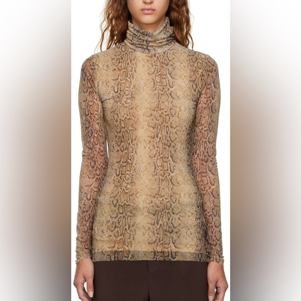 GANNI snakeskin turtleneck